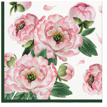 detail Papierové obrúsky s ružovými kvetmi GD DESIGN