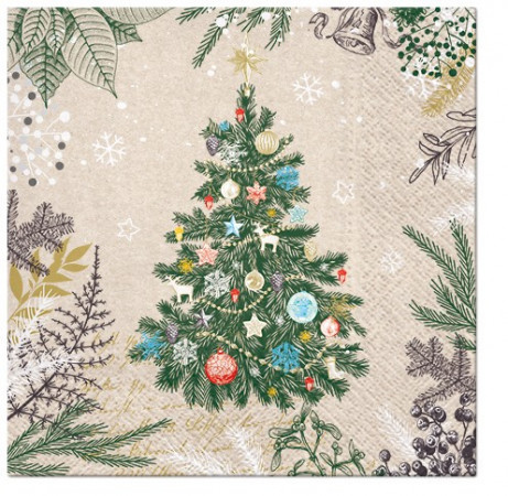 detail Vianočné obrúsky so stromčekom 3 vrstvy GD DESIGN