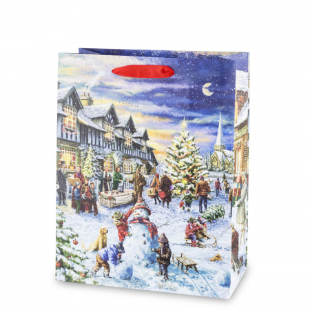 detail Vianočná darčeková taška so snehuliakom GD DESIGN
