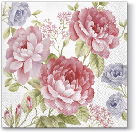 detail Obrúsky s ružovými a modrými kvetmi GD DESIGN
