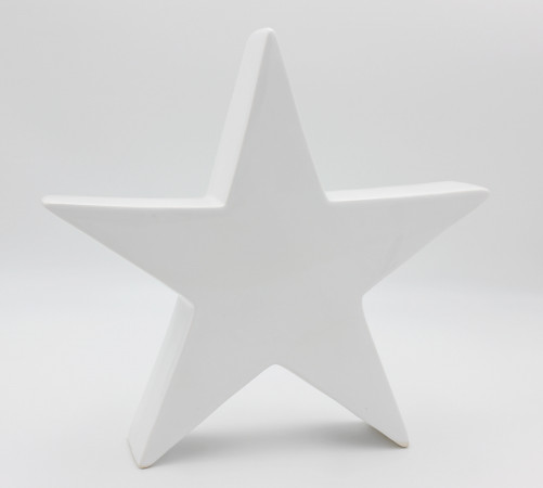 detail Biela keramická hviezda  GD DESIGN