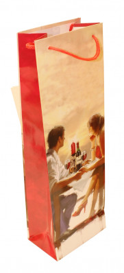 Papírová taška na víno západ slunce
