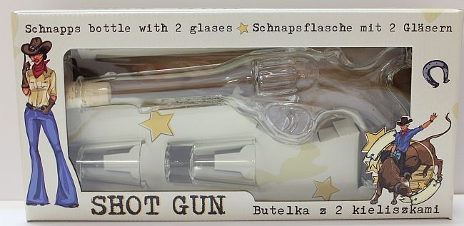 detail Fľaša s pohárikmi na destilát Revolver GD DESIGN