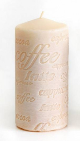 detail Sviečka Coffee valec veľký hnedý GD DESIGN
