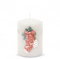 náhled Malá biela sviečka vianočná ponožka GD DESIGN