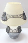 náhled Šedo-biela stolná lampa s ornamentom GD DESIGN